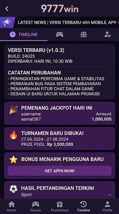 Riwayat Versi 9777win untuk Pengguna Android
