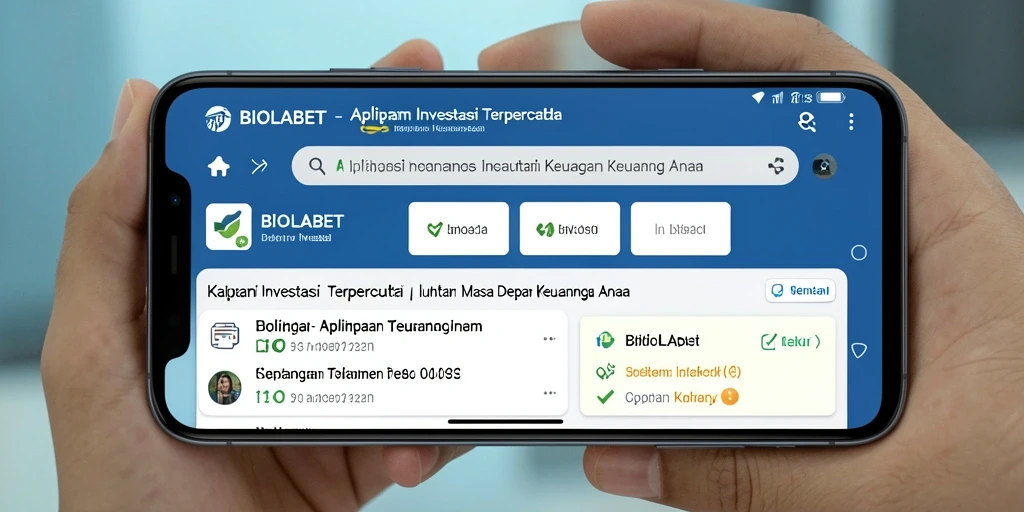 Antarmuka pengguna <strong>BIOLABET</strong> yang informatif dan mudah dinavigasi.