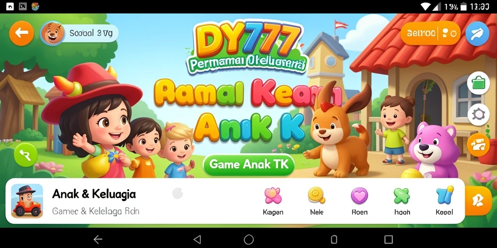 Tampilan antarmuka menarik dari aplikasi Game Anak TK.