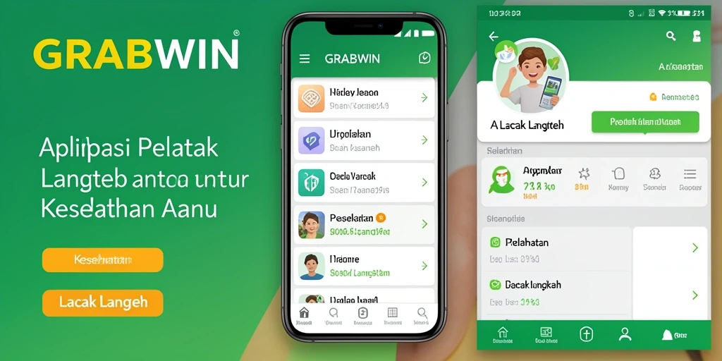 Antarmuka GRABWIN menampilkan fitur Lacak Langkah yang intuitif.