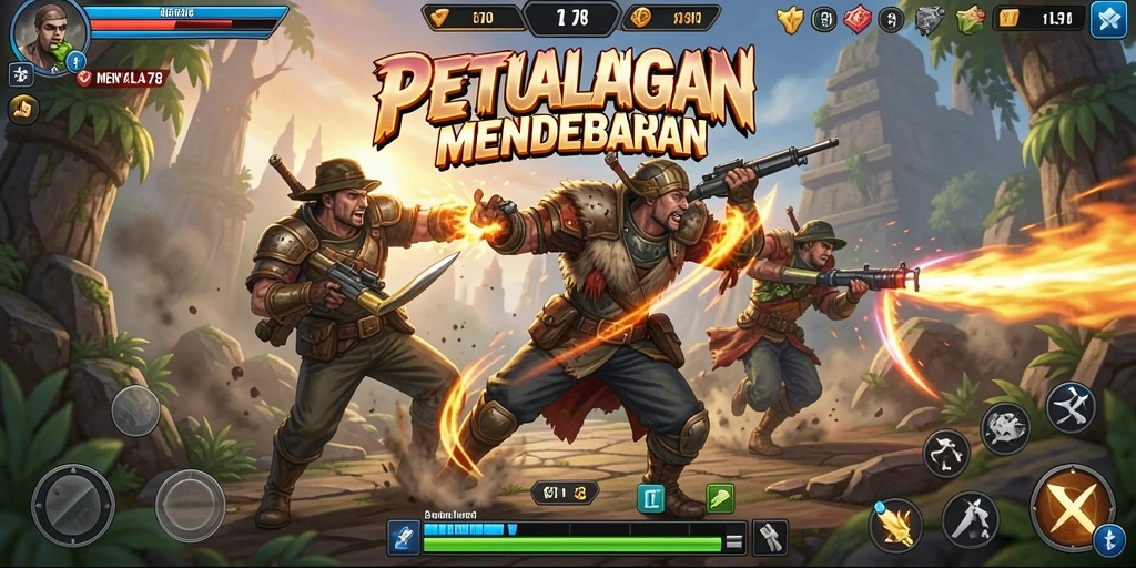 Tampilan antarmuka <strong>MENYALA78</strong> yang menakjubkan saat aksi berlangsung.