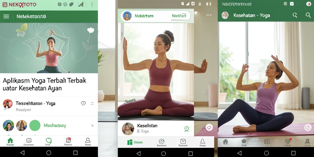 Tampilan antarmuka NEKOTOTO yang user-friendly untuk yoga.