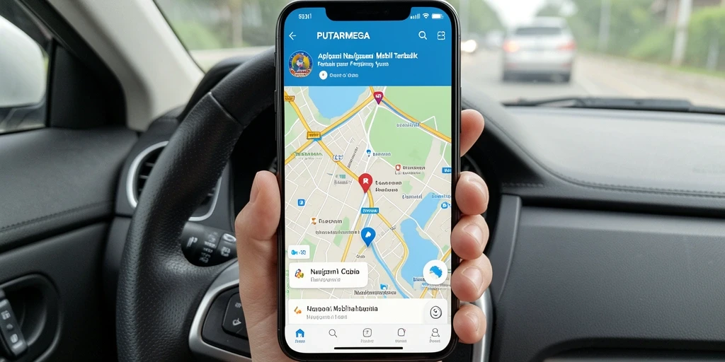 Tampilan antarmuka PUTARMEGA dengan fitur Navigasi Mobil yang jelas.