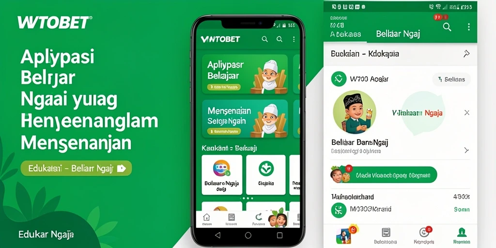 Tampilan antarmuka aplikasi Belajar Ngaji yang menarik dan interaktif.